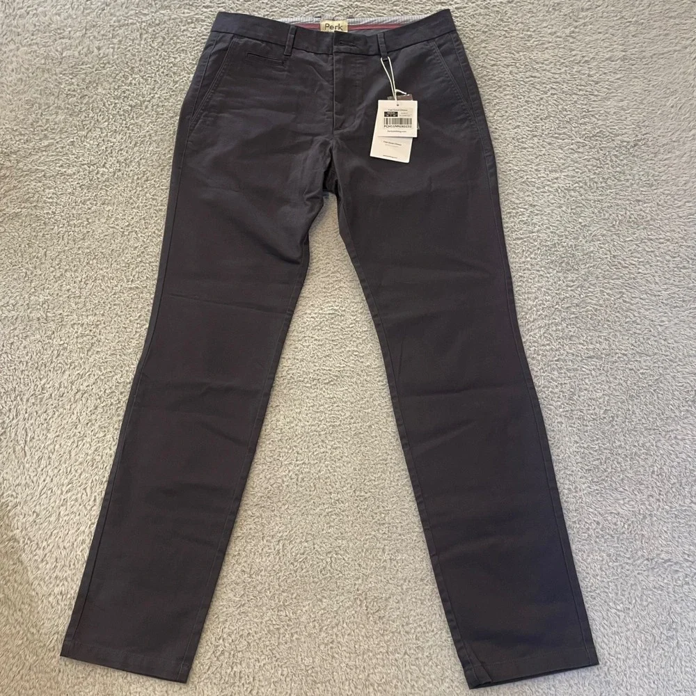NWT Perk Feel Good Chino Pants Mens 32x31 Navy Slim Fit Stretch